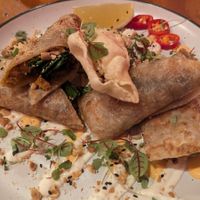 Butter chikn roti rolls $16.00 - delish! at Tyranny of Distance in Windsor