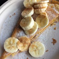 Vegan crepe with sugar, cinnamon and bananas  at Urbania Street Food in Fredericia