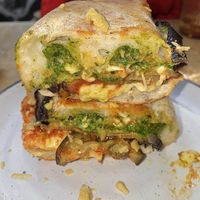 Eggplant parmi sandwich  at Miss Sina - Surry Hills in Surry Hills