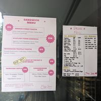 Savory and drinks menu at Miss Sina - Surry Hills in Surry Hills