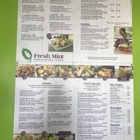 Menu at Fresh Mint in Scottsdale