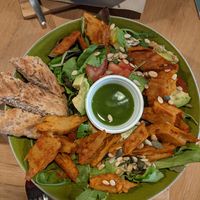 Vegan chicken salad, it was ok at Mr. Morris in Tilburg