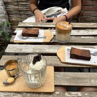  vegan affogato and vegan brownies  at Mr. Morris in Tilburg