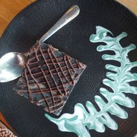 Chocolate mint brownie at Cafe Vida in Canggu