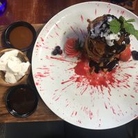 The pancakes were healthy and decadent. Made with buckwheat and banana flour! Decli at Cafe Vida in Canggu