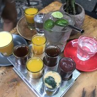 
Breakfast health shots at Cafe Vida in Canggu