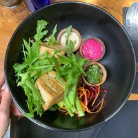 greens & tofu  at Cafe Vida in Canggu