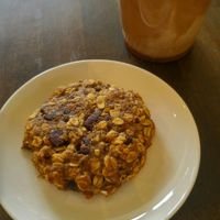While I was downtown Kitchener today I just had to stop in for an Iced Latte and Banana, Chocolate and Oatmeal cookie! Nom nom... So Good! at Fresh Ground in Kitchener