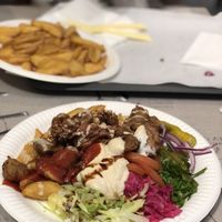 vegan gyros plate at Mr Falafel in Malmo