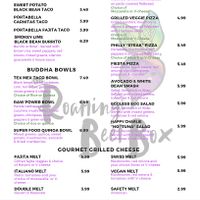 Menu at Tickled Tummy in Paris