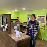 Owners, AJ and Sarah at Tickled Tummy in Paris