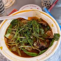 Vegan noodles with mock duck at Very Fresh Noodles in New York City