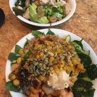 Bowl with soba (Japanese style) and with quinoa and tempeh   at SLA - Claude Debussylaan in Amsterdam