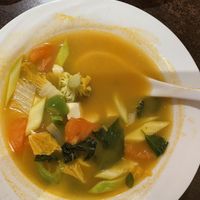 Tum yum soup off veggie menu  at Coco Garden in Rochester