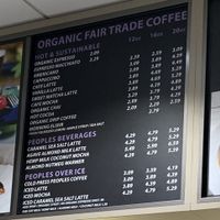 Beverage options with soy, hemp, almond & coconut milk  at MSP - Peoples Organic - T1 in St Paul