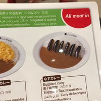 All meat in, vegetable options, :( at CoCo Ichibanya in Sendai