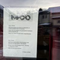 sign  at Moo in Chamonix-mont-blanc