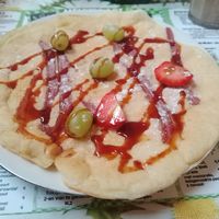 Bacon and cheese vegan pancake 🥞😋 at Toet in Groningen