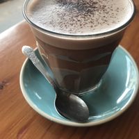 Hemp “hot” chocolate (served tepid) at Plant Based Wholefoods in Katoomba