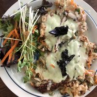 okonomiyaki  at Plant Based Wholefoods in Katoomba