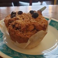 Carrot cake muffin at Plant Based Wholefoods in Katoomba