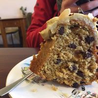 Carrot and choc chip cake  at Plant Based Wholefoods in Katoomba