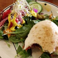 Yummy tempeh burger. Forgot to take a pic before eating! at Plant Based Wholefoods in Katoomba