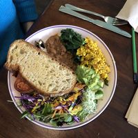 Breakfast plate ( or similar, can’t remember exact name) at Plant Based Wholefoods in Katoomba