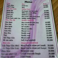 Drink menu at Tinh in Hue