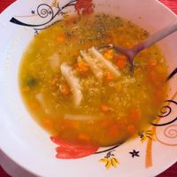 Sopa de quinoa  at Mauraz in Copacabana