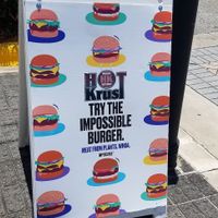 More promotion for the Impossible Burger. at Hot Krust in Orlando