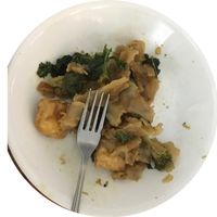 Vegan Pad See-Ew (no egg); plated at home at Bua Thai Ramen in New York City