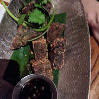 Chive dumplings at Bua Thai Ramen in New York City