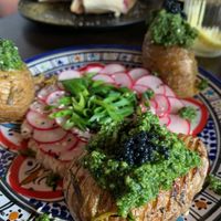 Potato with pesto ❤️ at Falla in Wroclaw