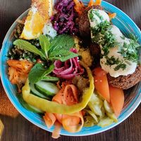 Falafel plate. at Falla in Wroclaw