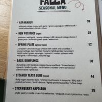  Seasonal Menu - May 2026 at Falla in Wroclaw