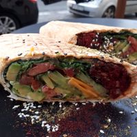 Avo nori Wrap - vegan version with vegan cheese at Falla in Wroclaw