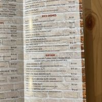 Menu at Indian Mehfil Taringa in Taringa