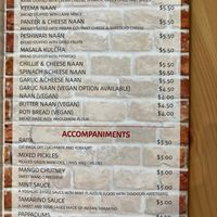 Menu at Indian Mehfil Taringa in Taringa