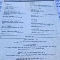 All vegan menu at Brixx & Barley in Long Beach
