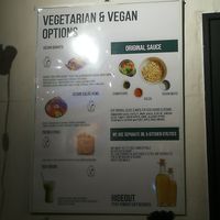 Vegan menu at Hideout Burrito in Tokyo