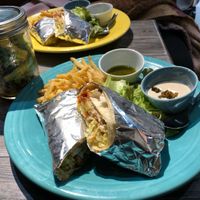 Vegan burrito - combo at Hideout Burrito in Tokyo