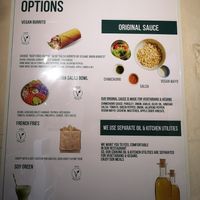 Explanation poster at Hideout Burrito in Tokyo