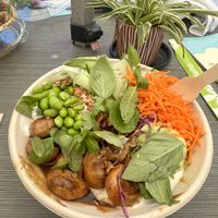 Vegan make your own bowl  at Raw + Rice in Noosa Heads