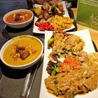 Our buffet selection plus two of the soups at Sattgrün Kolumba Viertel - Mitte in Cologne