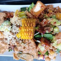 small buffet plate - yummi! at Sattgrün Kolumba Viertel - Mitte in Cologne