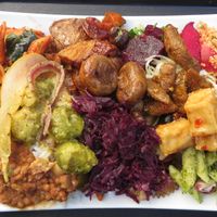 Large lunch plate (vegan) at Sattgrün Kolumba Viertel - Mitte in Cologne