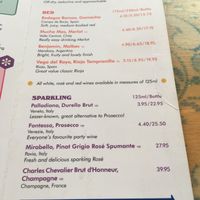 Drinks menu with vegan options marked at Lounges - Marciano Lounge in Woking