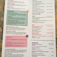 Vegan menu  at Lounges - Marciano Lounge in Woking