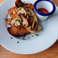 Mushrooms on toast at The GreenHouse Cafe in Shrewsbury